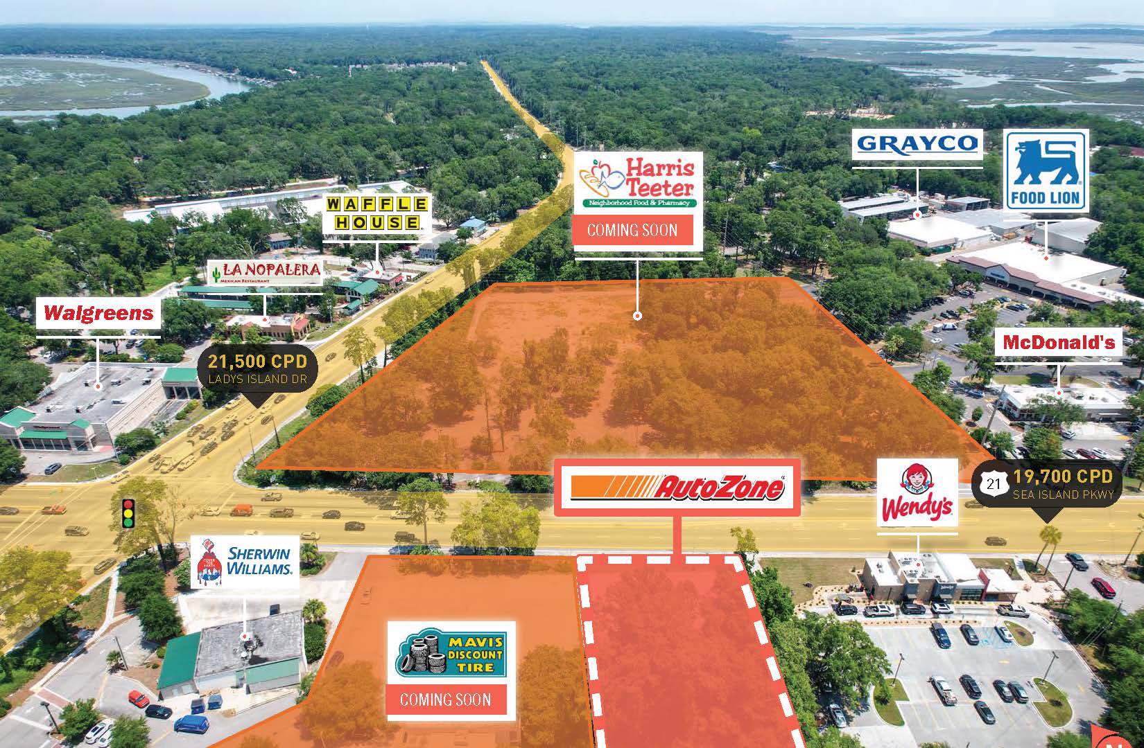 AutoZone Ground Lease/Beaufort, South Carolina