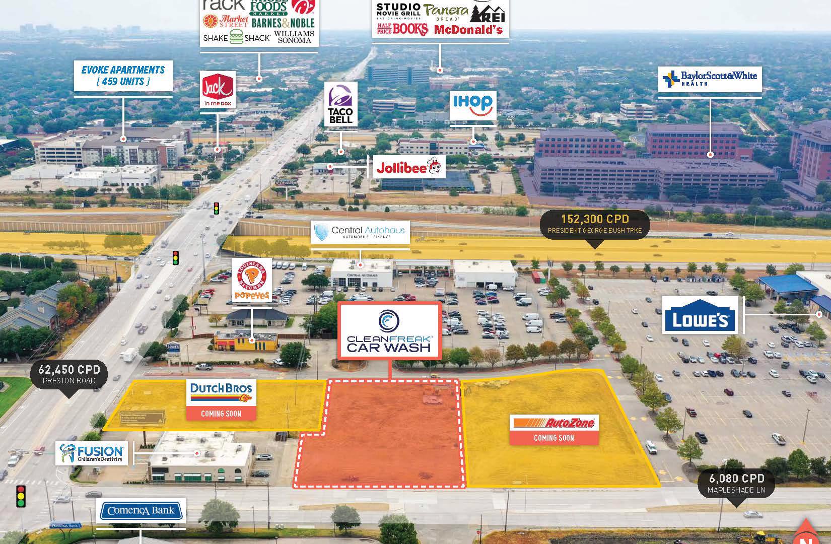 Clean Freak Car Wash Ground Lease 20 Yr NNN Dallas Texas