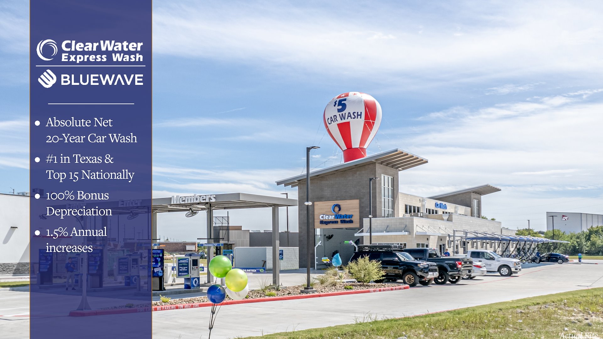 ClearWater Express Wash - #1 Texas Operator | 20Yr Abs. Net | 100% Bonus Depreciation | Annual Bumps - retail for sale in houston, TX