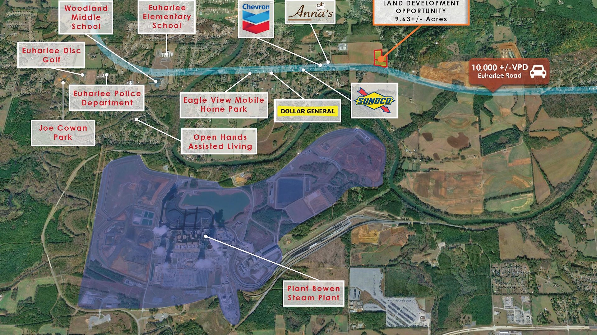 Euharlee, GA Commercial Land/Euharlee,
