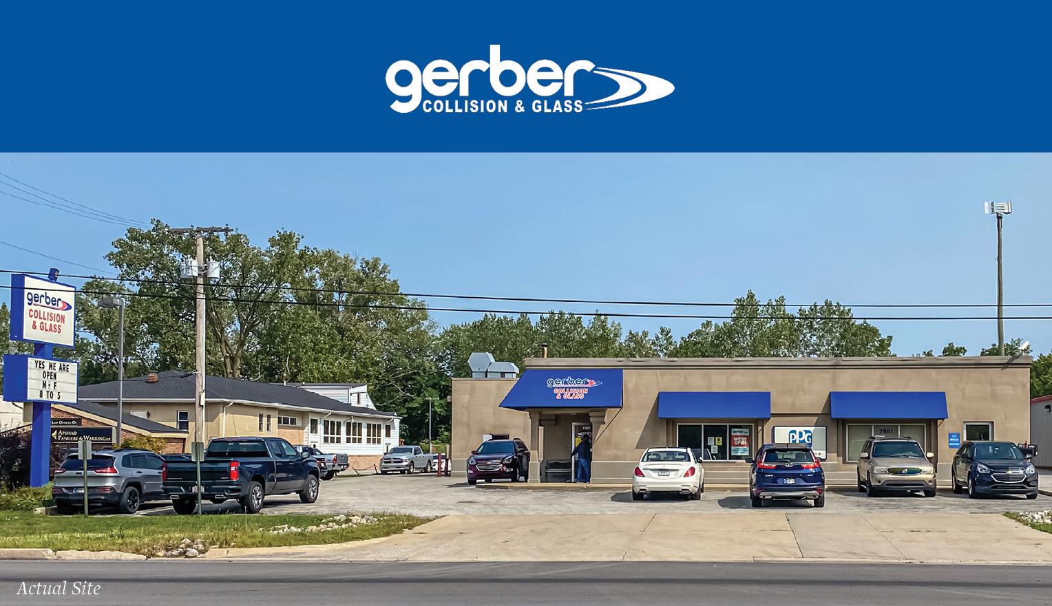Gerber Collision & Glass w/ Annual Rent Increases Outside Chicago, IL