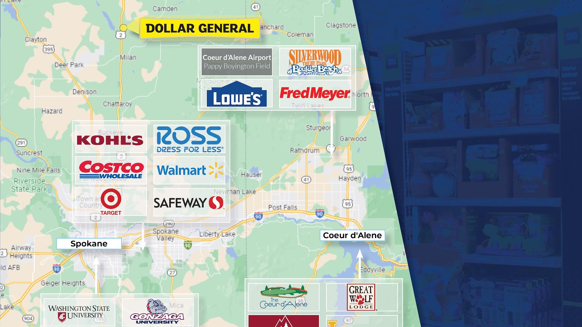 Brand New Construction Dollar General Spokane, WA MSA/Elk, Washington