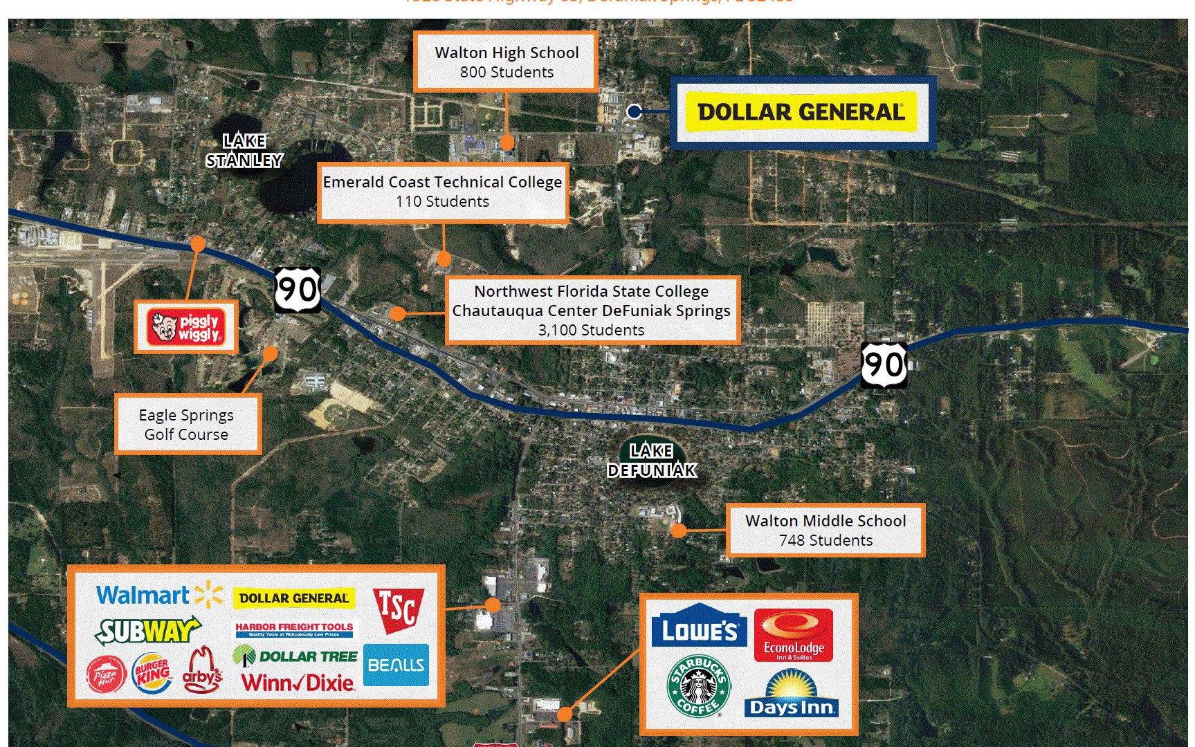 Defuniak Springs Fl Map - L