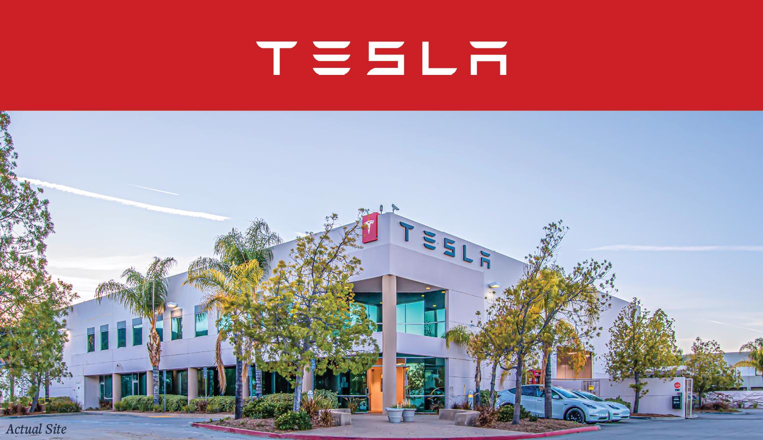 Tesla (NASDAQ TSLA) Sales & Service Center w/ Annual Increases