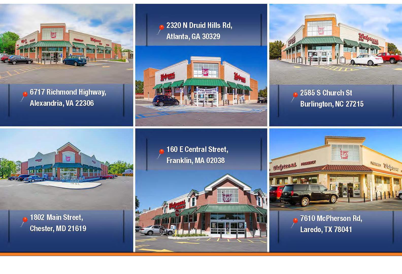 Walgreens 6 Locations Must Be Purchased as a Portfolio/Franklin
