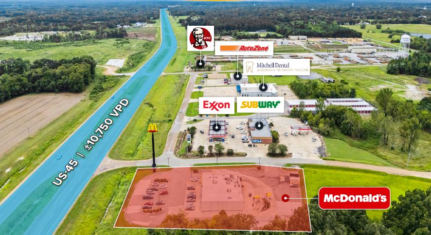 McDonald's Two-Tenant Center | Corp Guaranty | US-45… — Sale in Macon, MS, photo 3 of 3