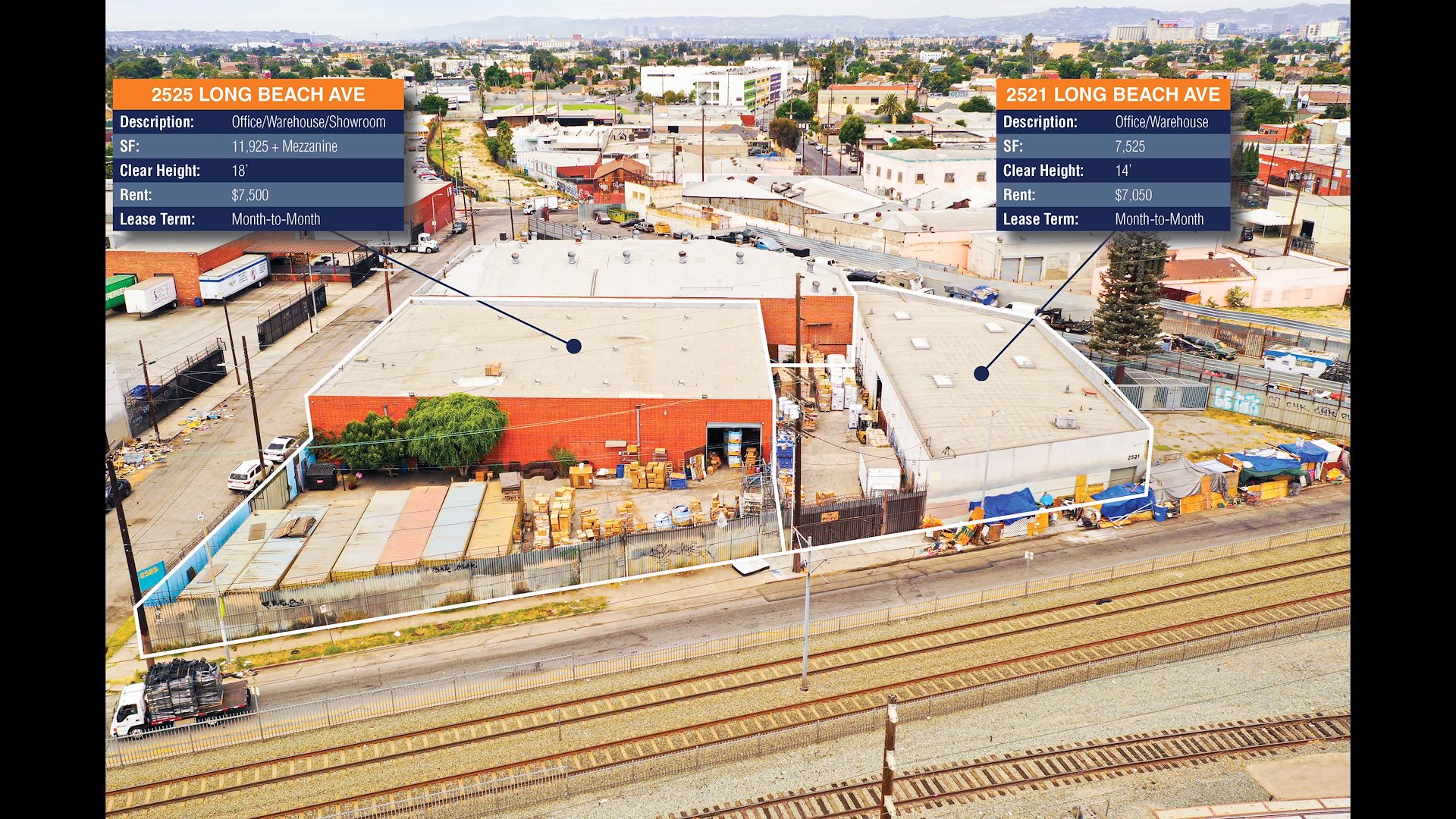 Two Freestanding Industrial Buildings on One Lot 100 Occupied Los