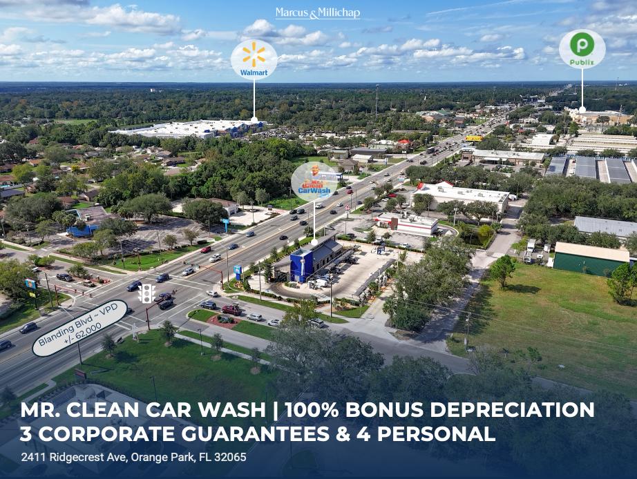 MR. CLEAN CAR WASH | 3 CORPORATE & 4 PERSONAL… — Sale in Orange Park, FL, photo 1 of 5