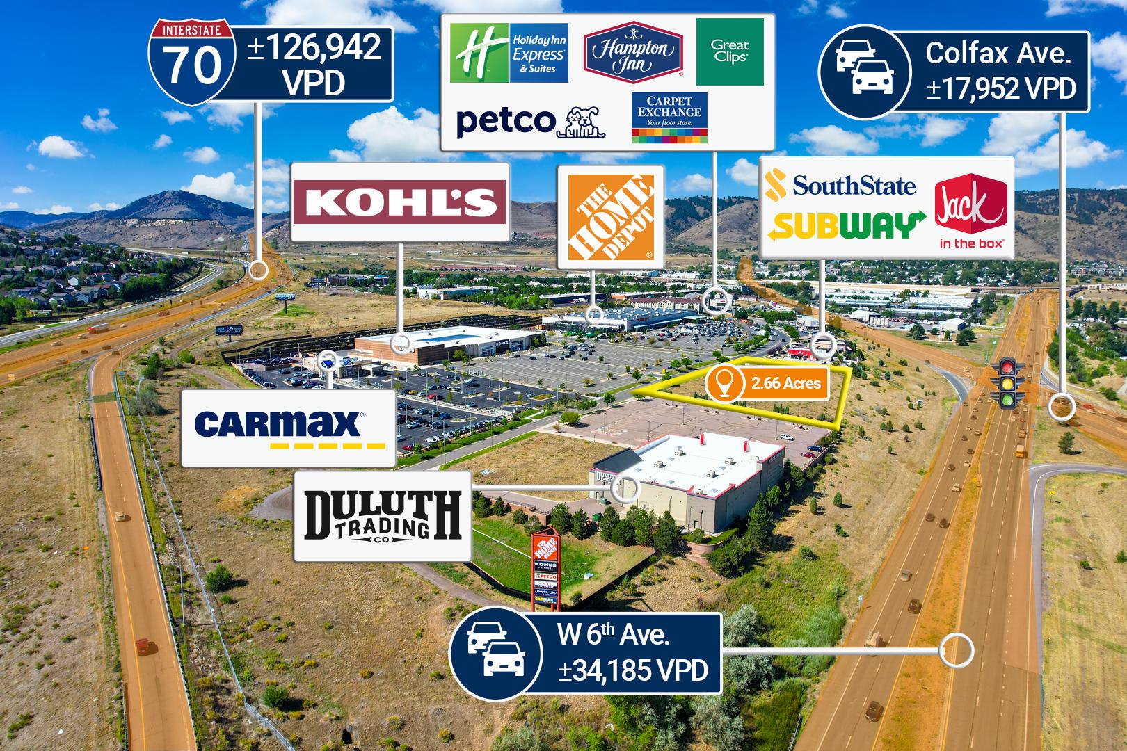 $1 Auction – 2.66-Acre Home Depot & Kohl’s Outparcel… — Sale in Golden, CO, photo 1 of 6
