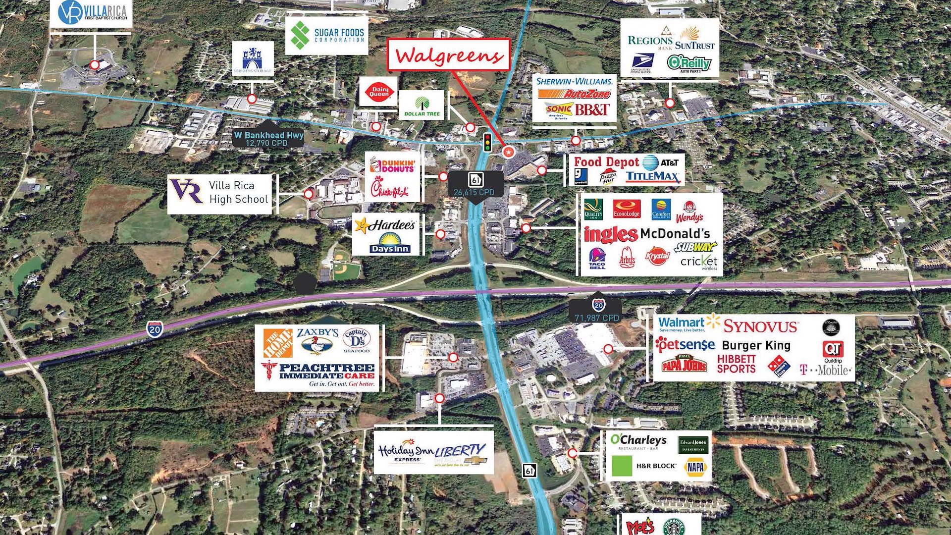 Walgreens 4 Locations Must be Purchased as a Portfolio/Villa Rica