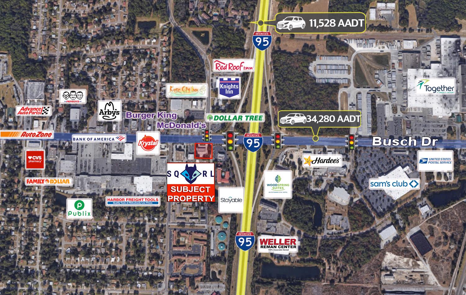 SQRL Service Station 20 Year NNN Lease 2 Annual Bumps/Jacksonville