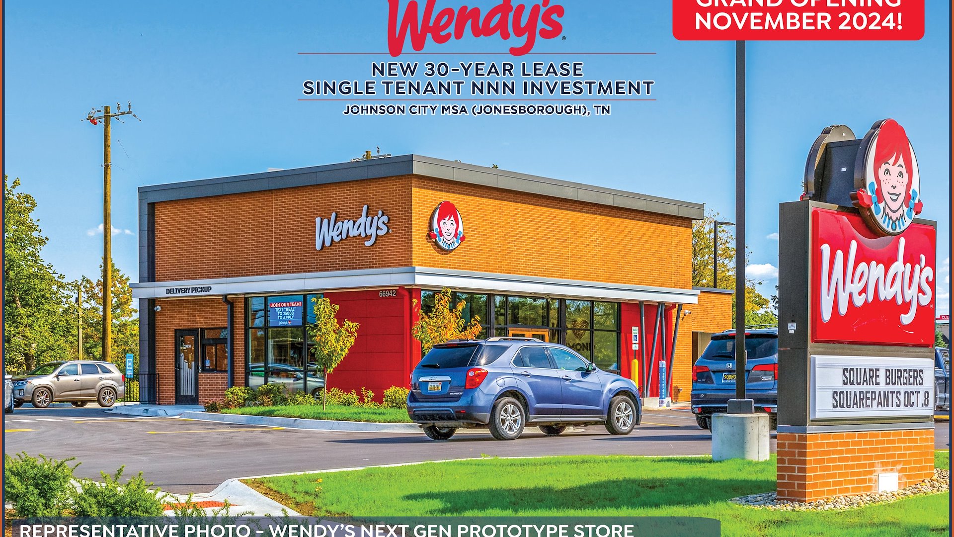 Wendy&rsquo;s - Brand New 30-Year Lease | 2024 Construction/Jonesborough 