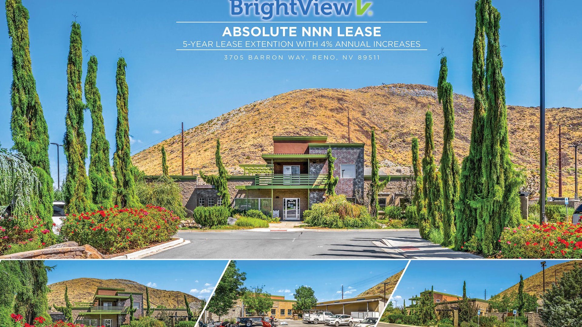 BrightView Landscape Absolute NNN Lease with 4 Annual Increases/Reno