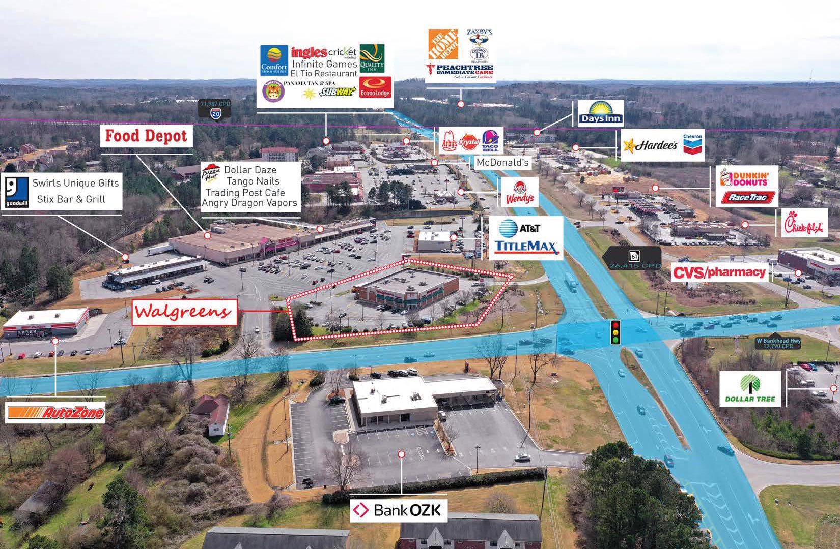 Walgreens 4 Locations Must be Purchased as a Portfolio/Villa Rica