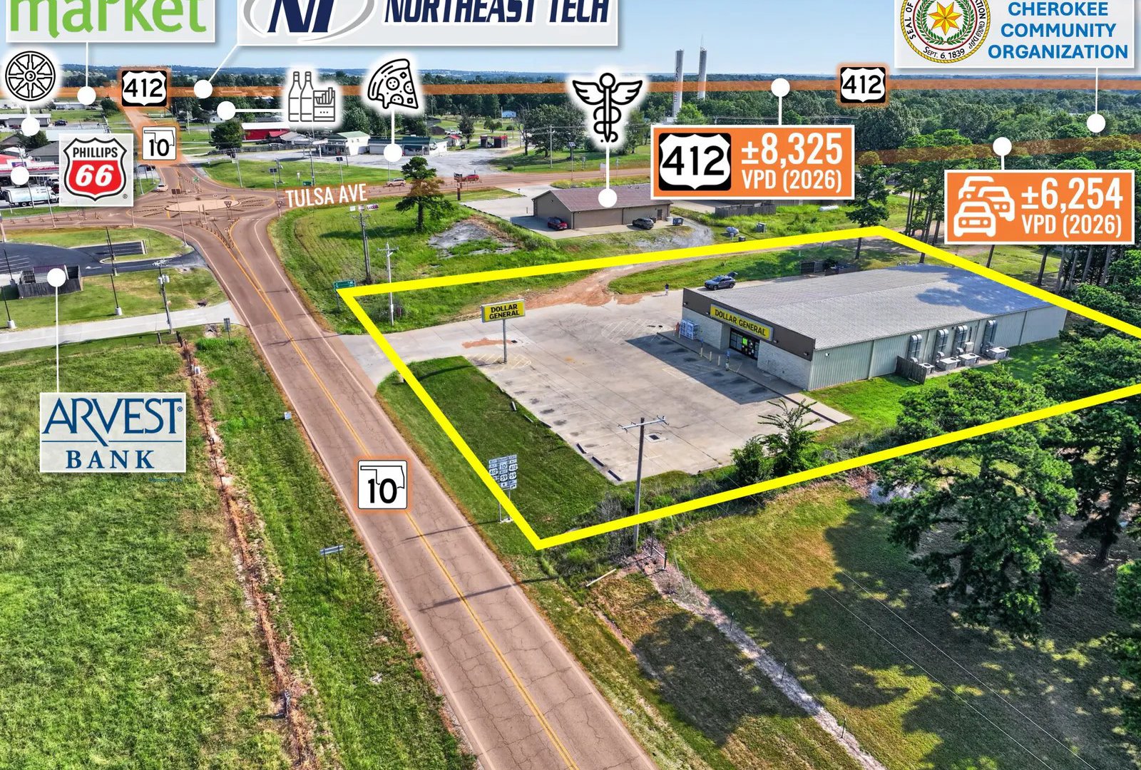 $1 Auction - REIT Sale | Former Dollar General | Built 2011 | 6K VPD - retail for sale in kansas, OK